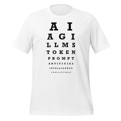 AI Eye Sight Test T-Shirt (unisex) - White - AI Store