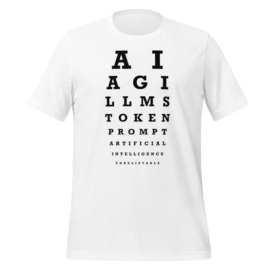 The Ai Eye Sight Test T-shirt (unisex) White / m.