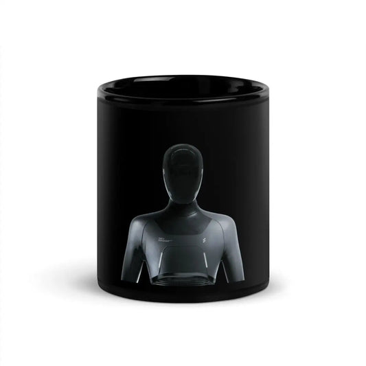 Figure Humanoid Robot Black Glossy Mug - 11 oz