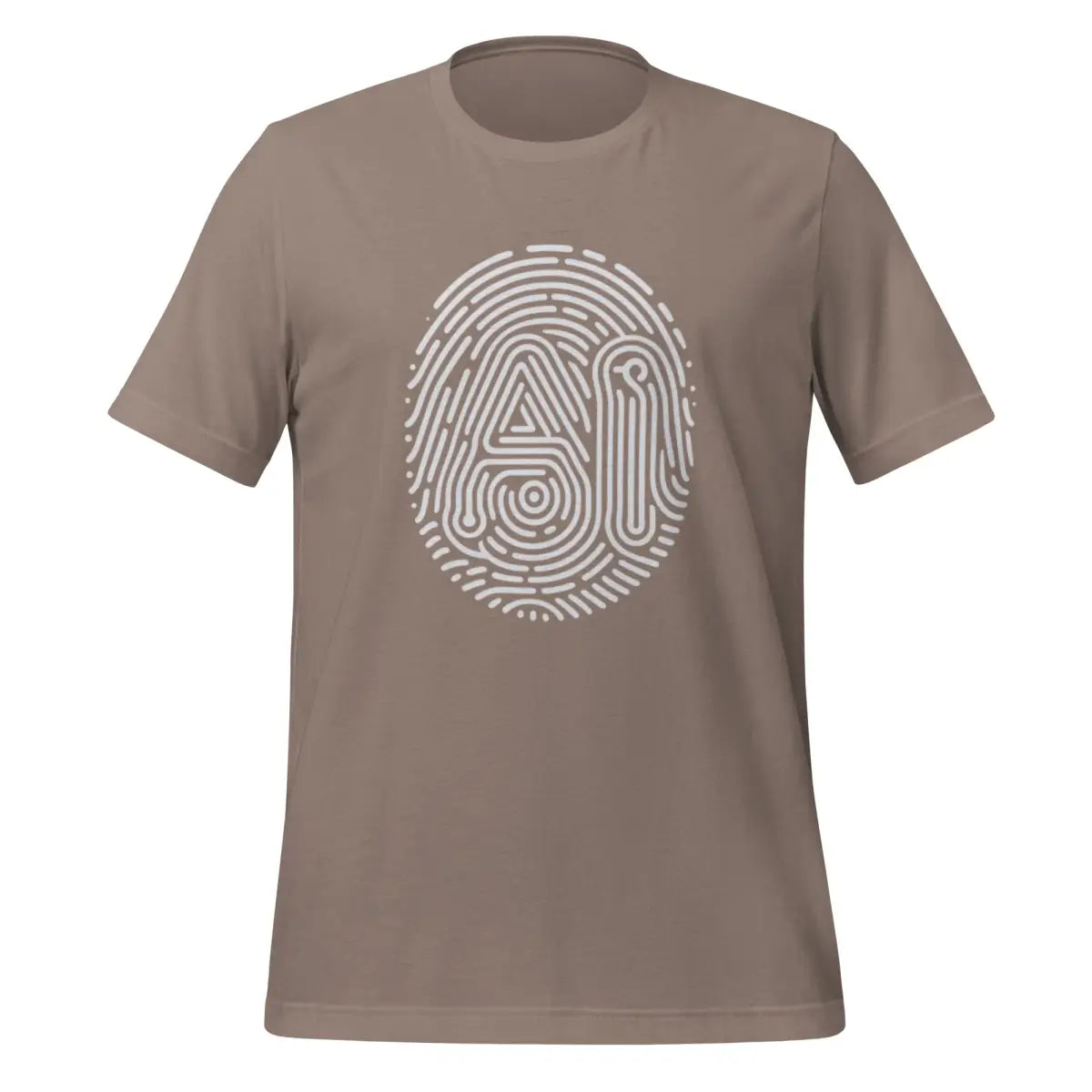 AI Fingerprint T-Shirt (unisex) - Pebble / M