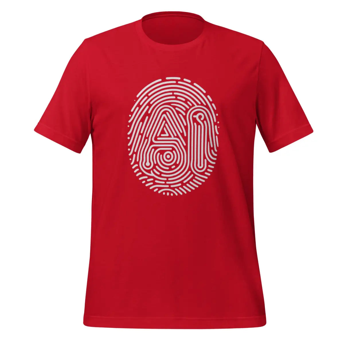 AI Fingerprint T-Shirt (unisex) - Red / M