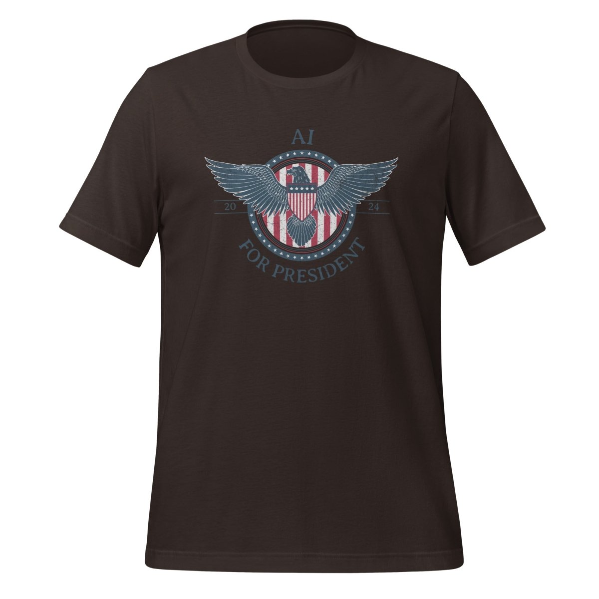 AI for President 2024 T - Shirt (unisex) - Brown - AI Store