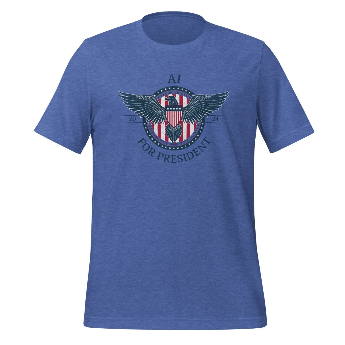 AI for President 2024 T - Shirt (unisex) - Heather True Royal - AI Store