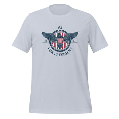 AI for President 2024 T - Shirt (unisex) - Light Blue - AI Store