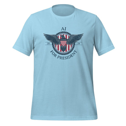 AI for President 2024 T - Shirt (unisex) - Ocean Blue - AI Store