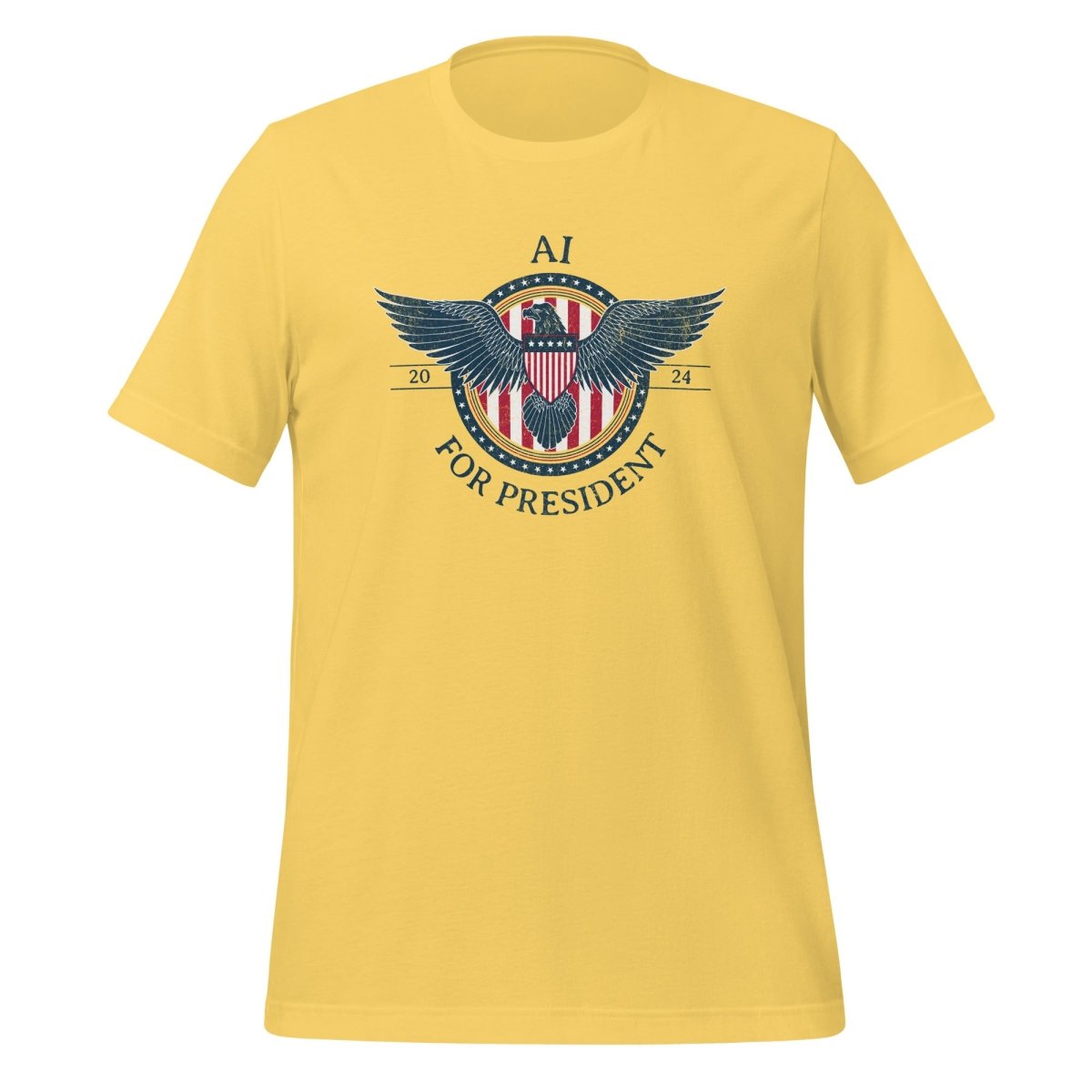 AI for President 2024 T - Shirt (unisex) - Yellow - AI Store