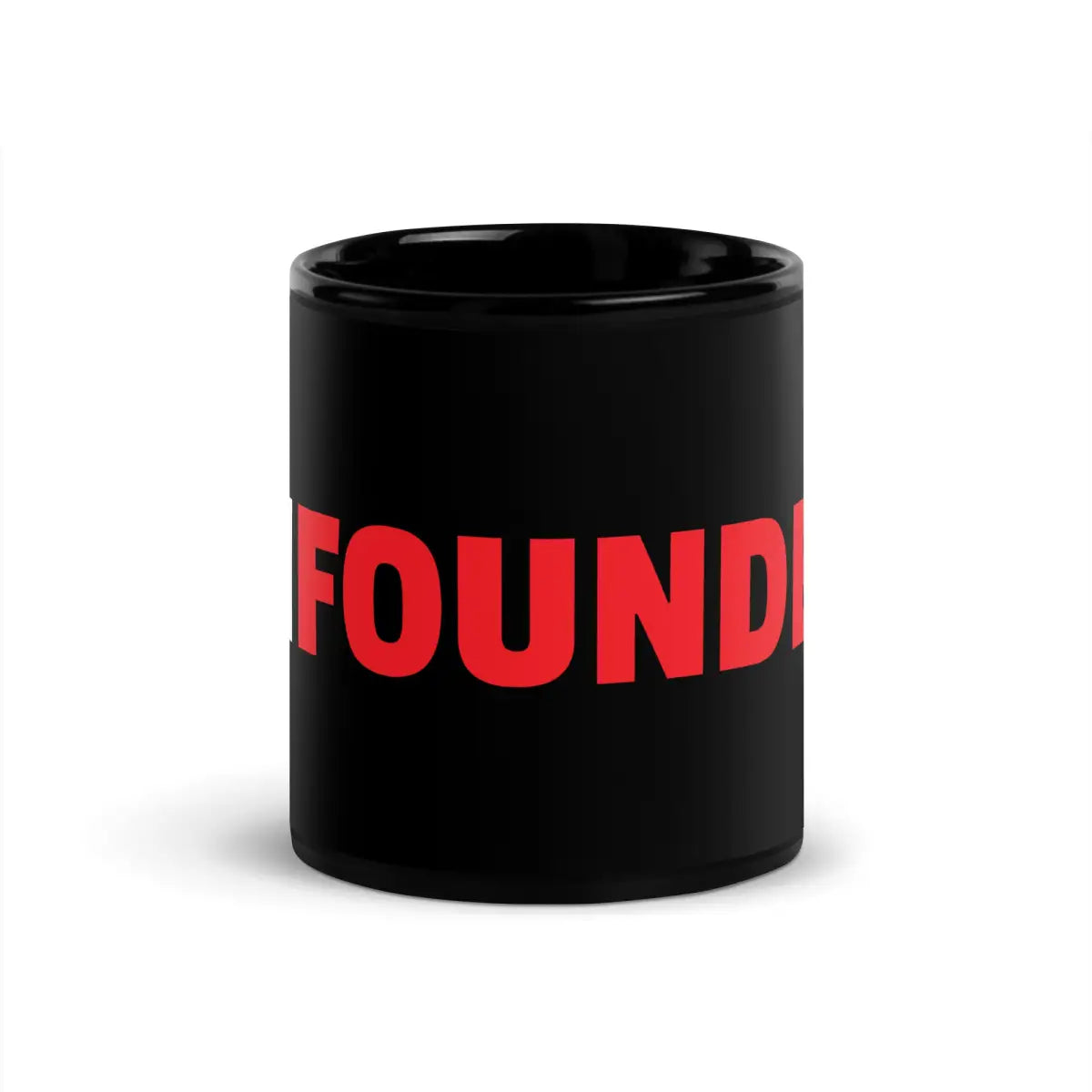 AI FOUNDER Black Glossy Mug - 11 oz