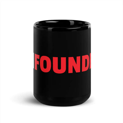 AI FOUNDER Black Glossy Mug - 15 oz