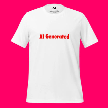 The Ai Generated in Red T-shirt (unisex).