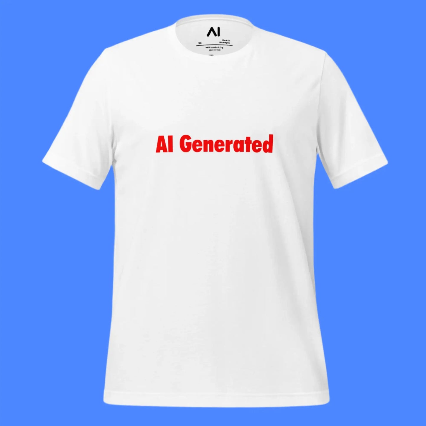 AI Generated in Red T-Shirt (unisex)