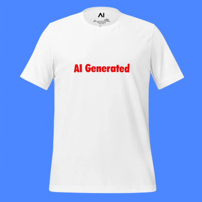 AI Generated in Red T-Shirt (unisex)