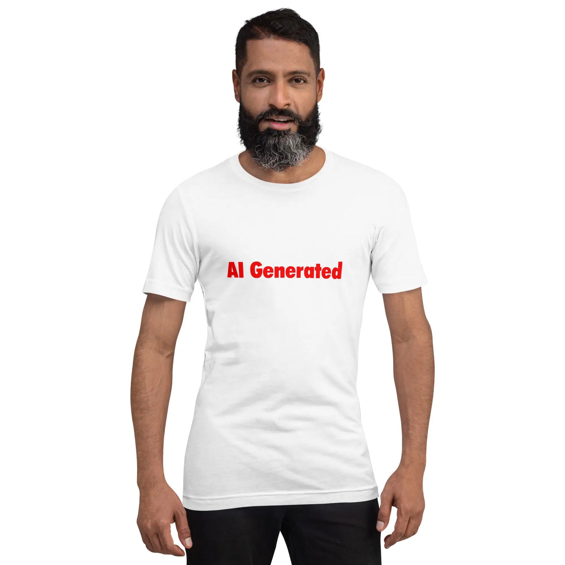 AI Generated in Red T-Shirt (unisex)