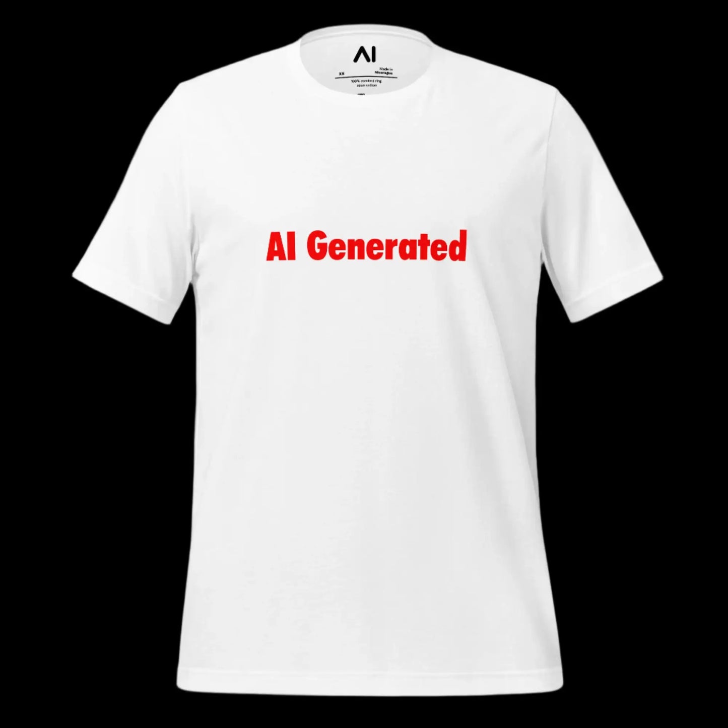 AI Generated in Red T-Shirt (unisex)