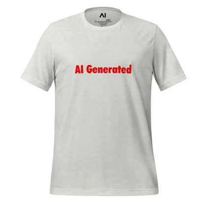 The Ai Generated in Red T-shirt (unisex) Ash / m.