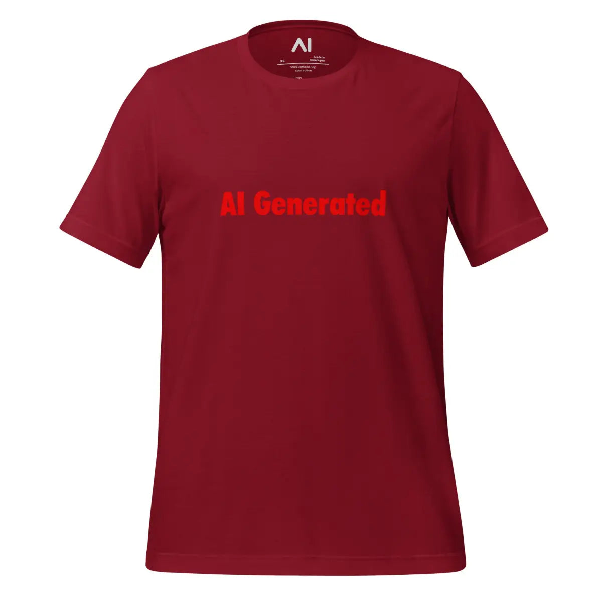 The Ai Generated in Red T-shirt (unisex) Cardinal / m.