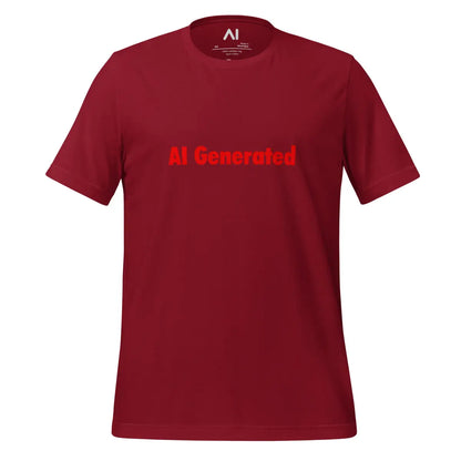 AI Generated in Red T-Shirt (unisex) - Cardinal / M