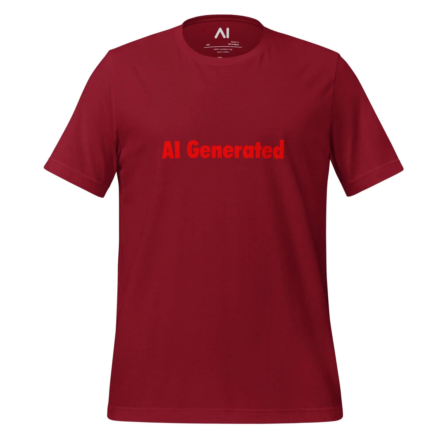 AI Generated in Red T-Shirt (unisex) - Cardinal / M