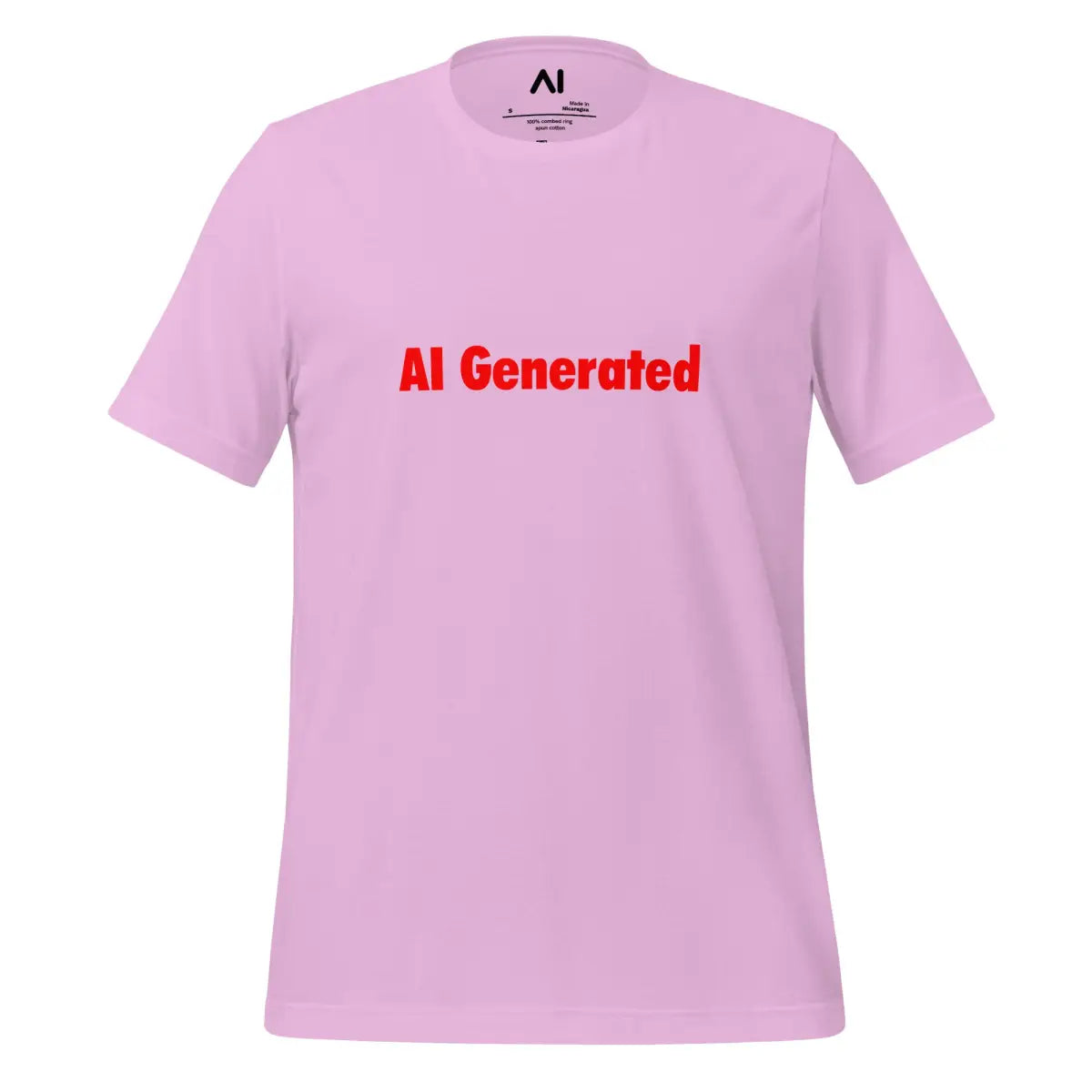 The Ai Generated in Red T-shirt (unisex) Lilac / m.