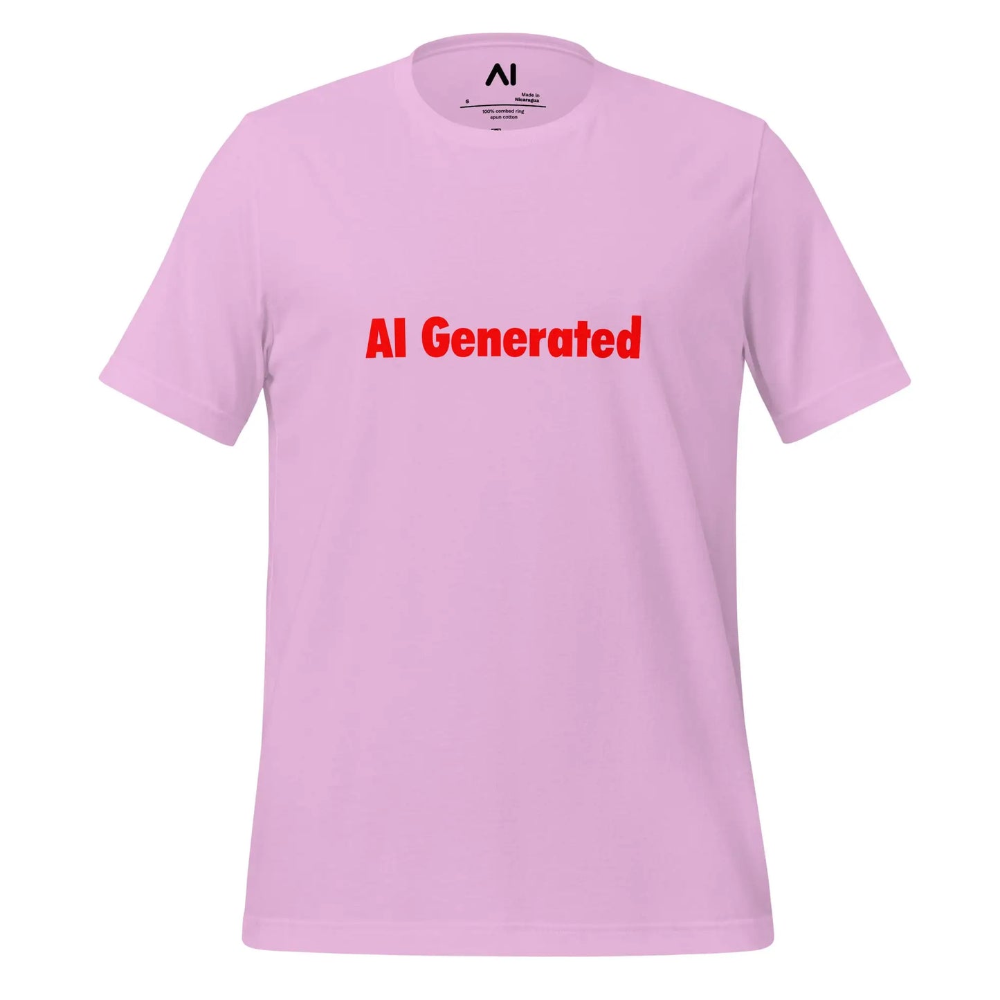 AI Generated in Red T-Shirt (unisex) - Lilac / M