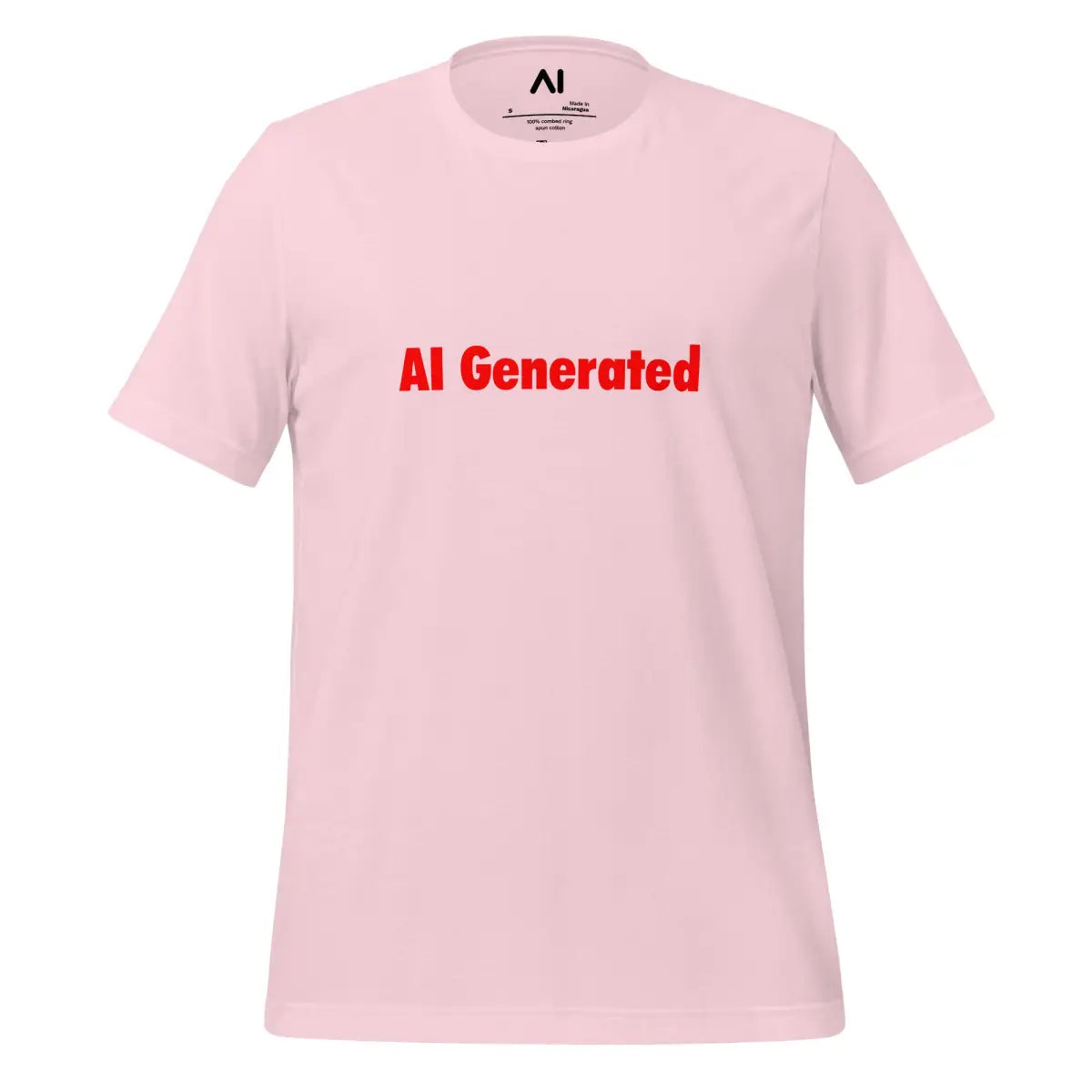 The Ai Generated in Red T-shirt (unisex) Soft Pink / m.