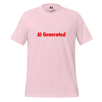 AI Generated in Red T-Shirt (unisex) - Soft Pink / M