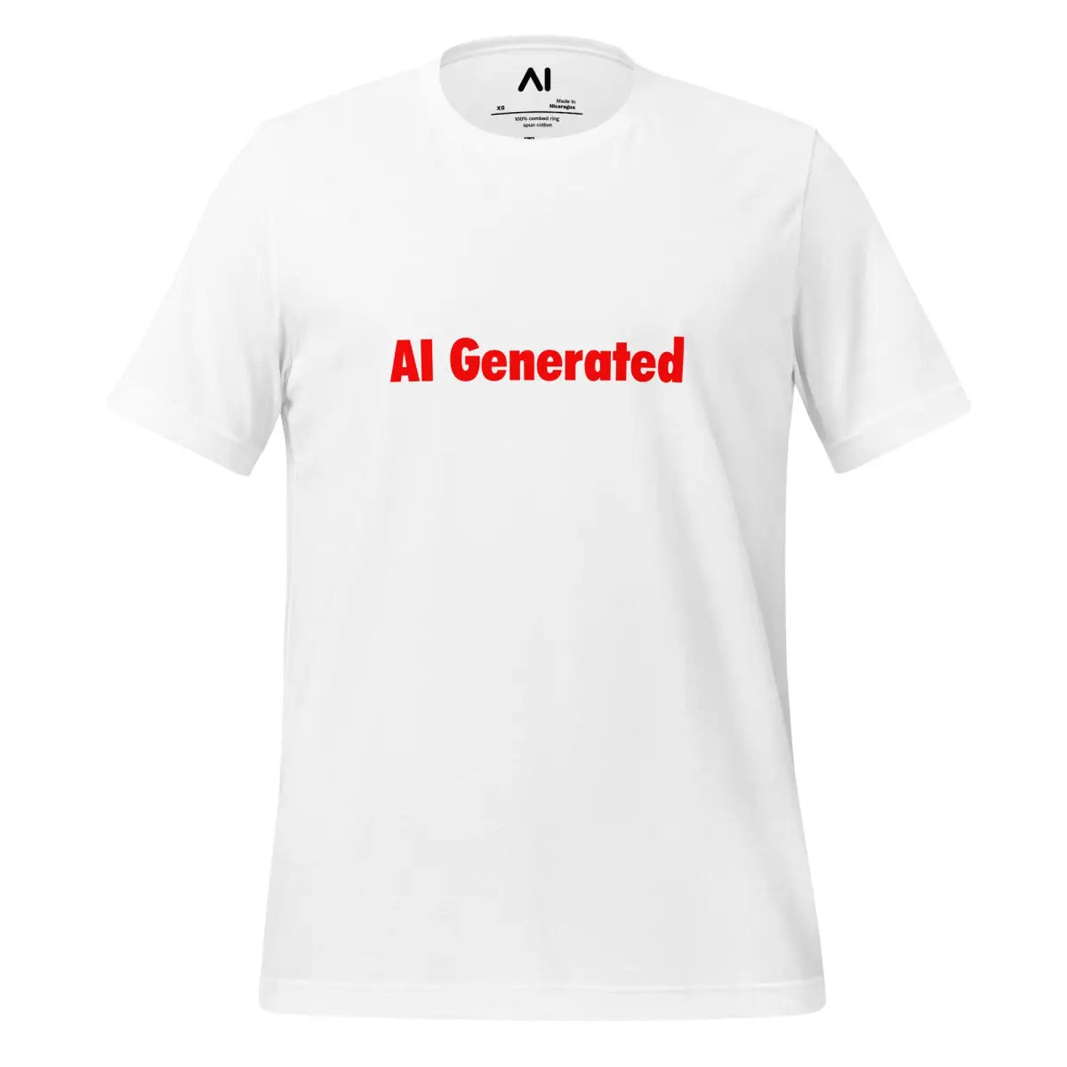 The Ai Generated in Red T-shirt (unisex) White / m.