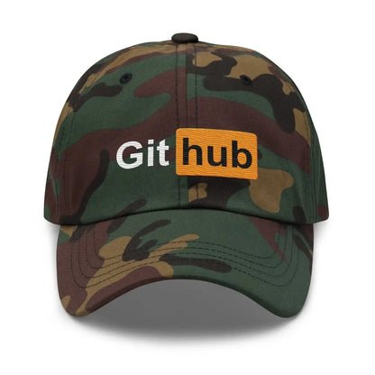 GitHub for Adults Embroidered Cap - Green Camo