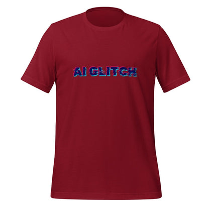 AI GLITCH T-Shirt (unisex) - Cardinal - AI Store