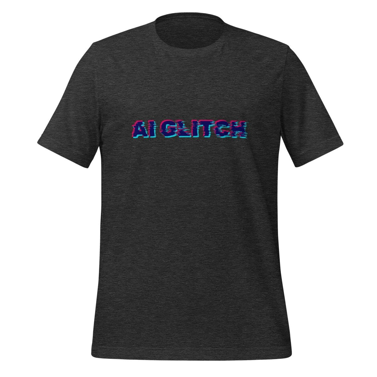 AI GLITCH T-Shirt (unisex) - Dark Grey Heather - AI Store