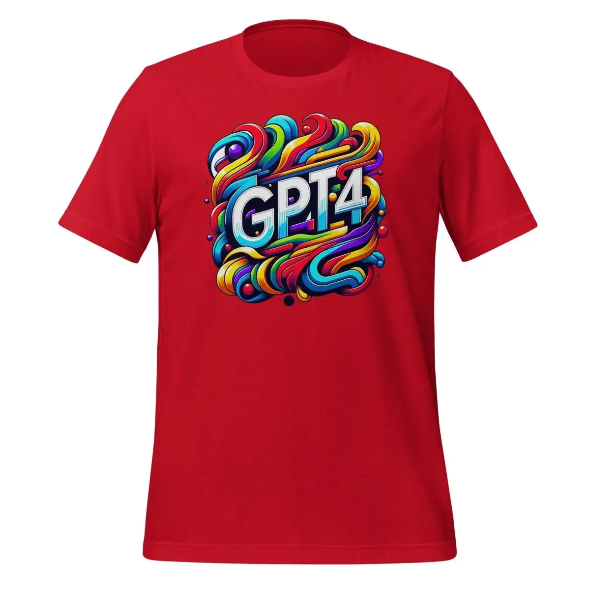 GPT-4 DALL-E Design T-Shirt (unisex) - Red / M