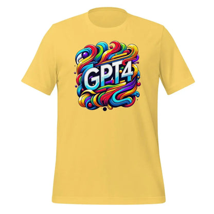 GPT-4 DALL-E Design T-Shirt (unisex) - Yellow / M