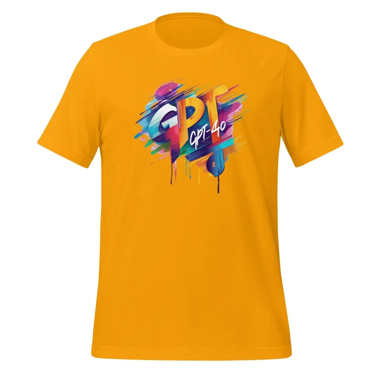 GPT-4o Midjourney Design T-Shirt (unisex) - Gold / M