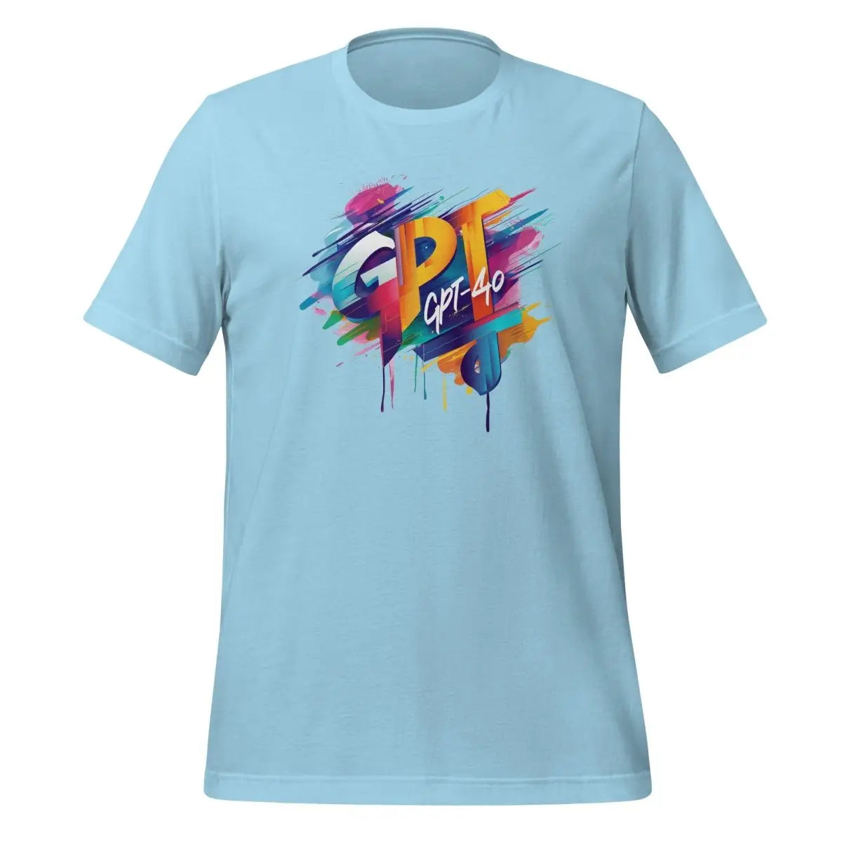 GPT-4o Midjourney Design T-Shirt (unisex) - Ocean Blue / M