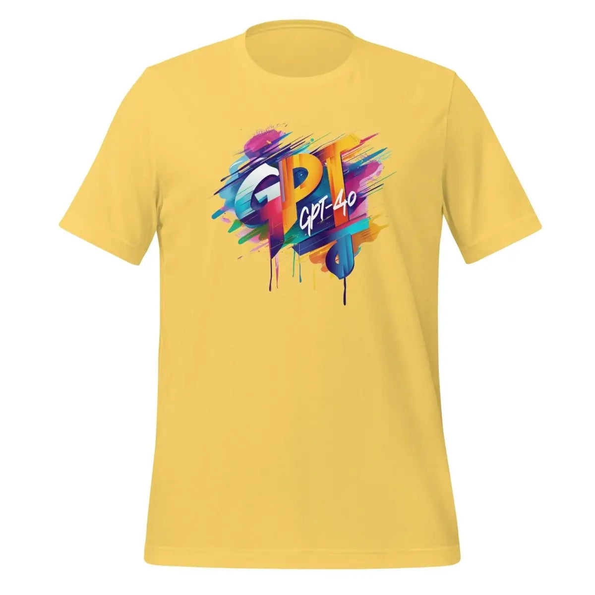 GPT-4o Midjourney Design T-Shirt (unisex) - Yellow / M