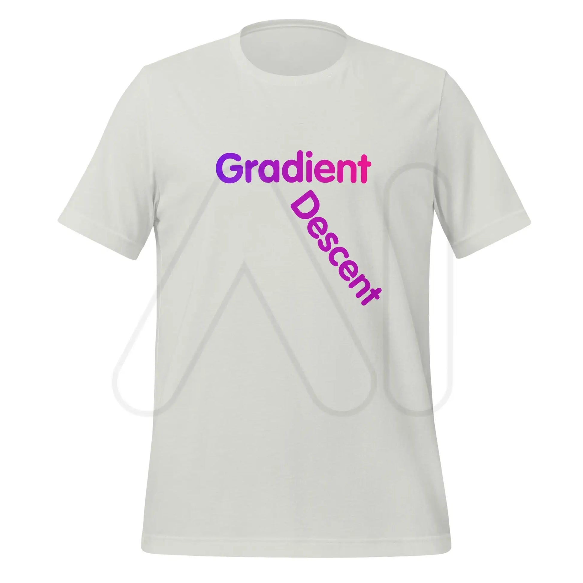 Gradient Descent T-Shirt 3 (unisex) - Silver / S + 2024 AI Store Discount Code