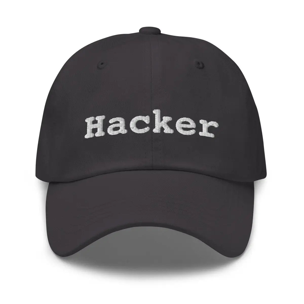 Hacker Embroidered Cap - Dark Grey