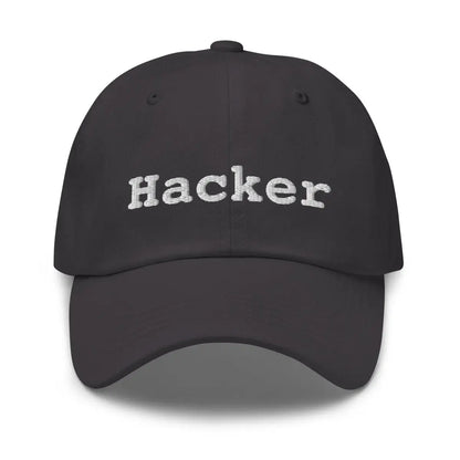 Hacker Embroidered Cap - Dark Grey