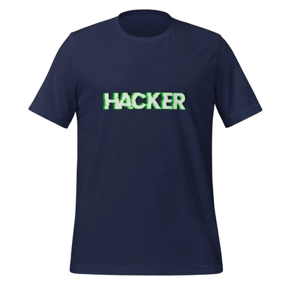 HACKER Glitch T-Shirt (unisex) - Navy / M