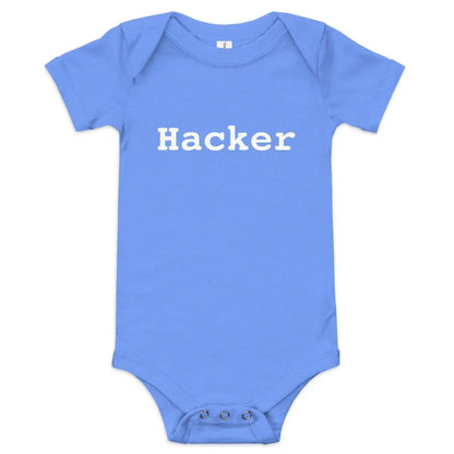 Hacker Short Sleeve One-Piece (baby) - Heather Columbia Blue / 3-6m