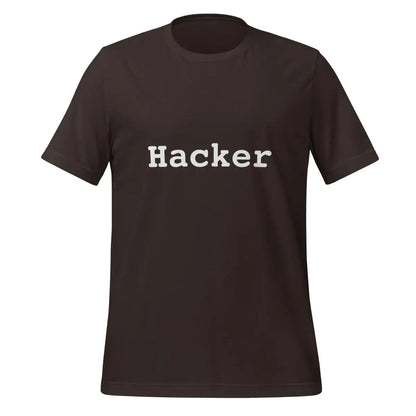 Hacker T-Shirt (unisex) - Brown / M