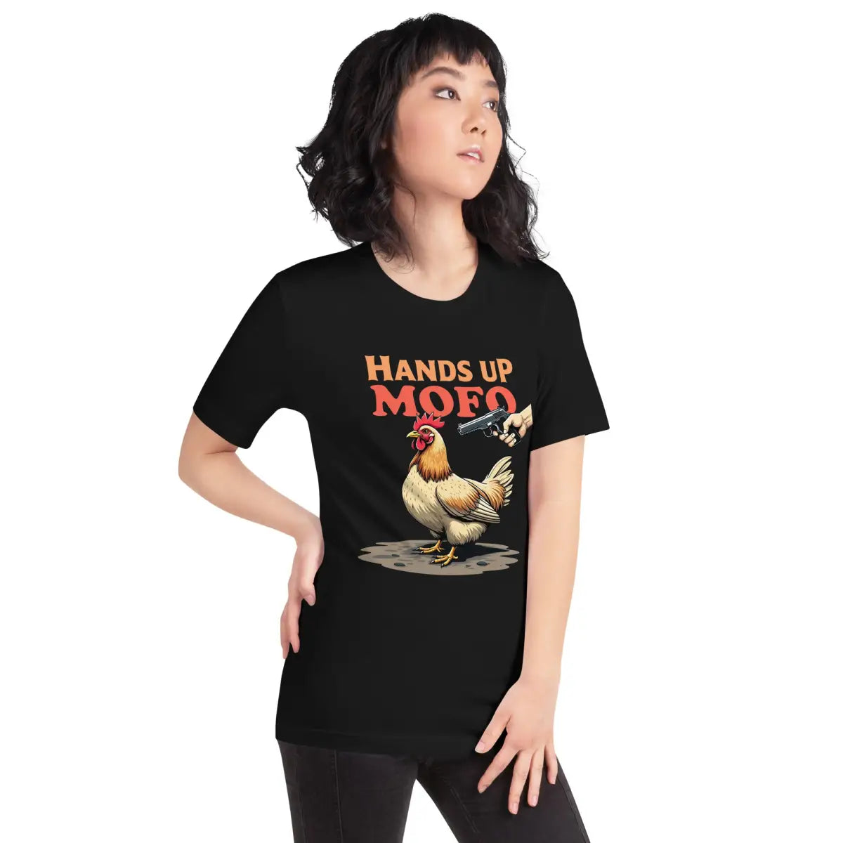 HANDS UP MOFO Chicken T-Shirt (unisex)