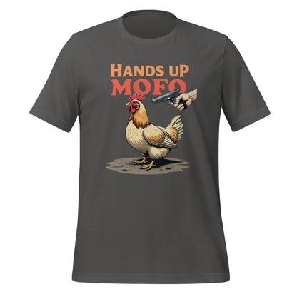 HANDS UP MOFO Chicken T-Shirt (unisex) - Asphalt / M