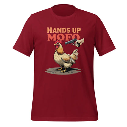 HANDS UP MOFO Chicken T-Shirt (unisex) - Cardinal / M