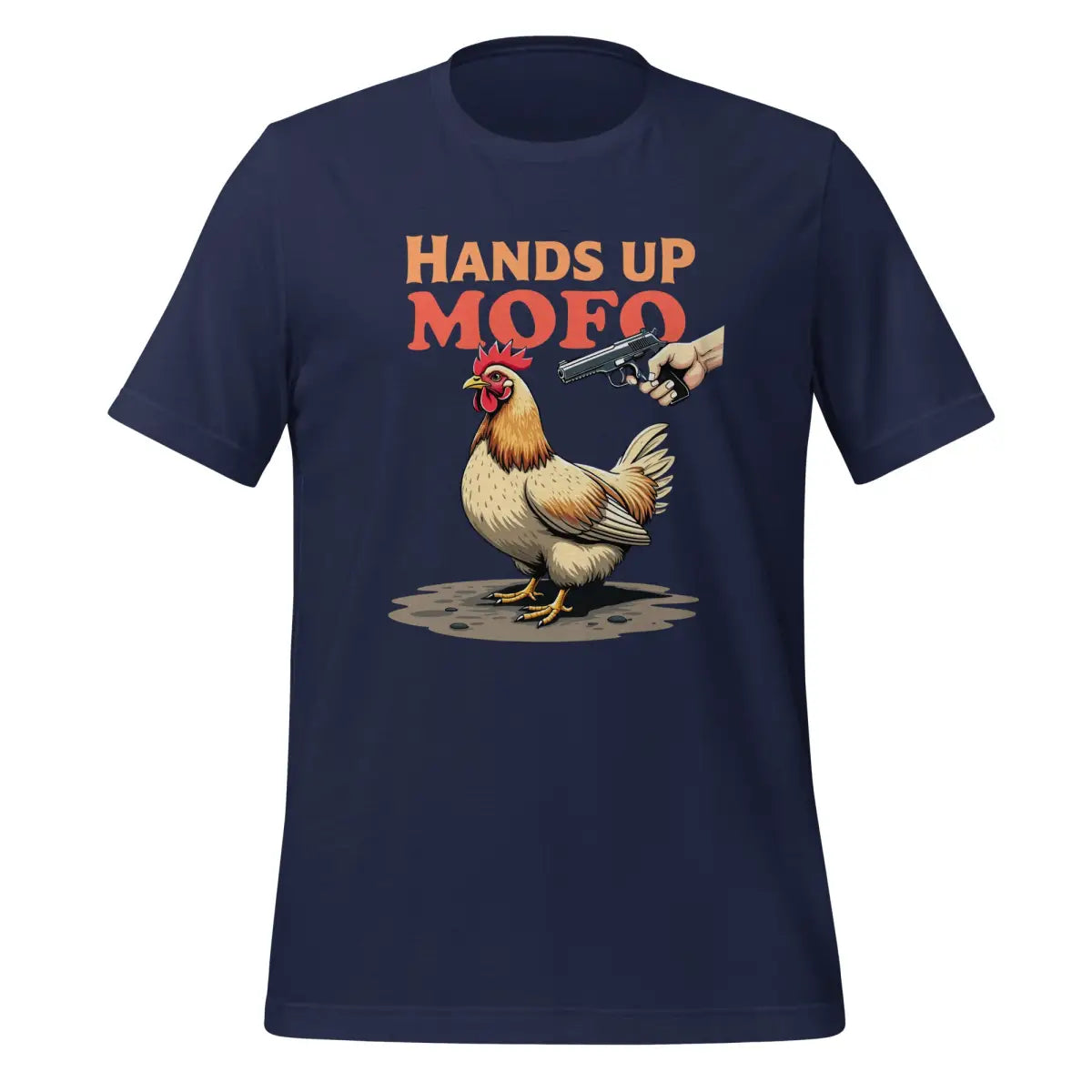 HANDS UP MOFO Chicken T-Shirt (unisex) - Navy / M