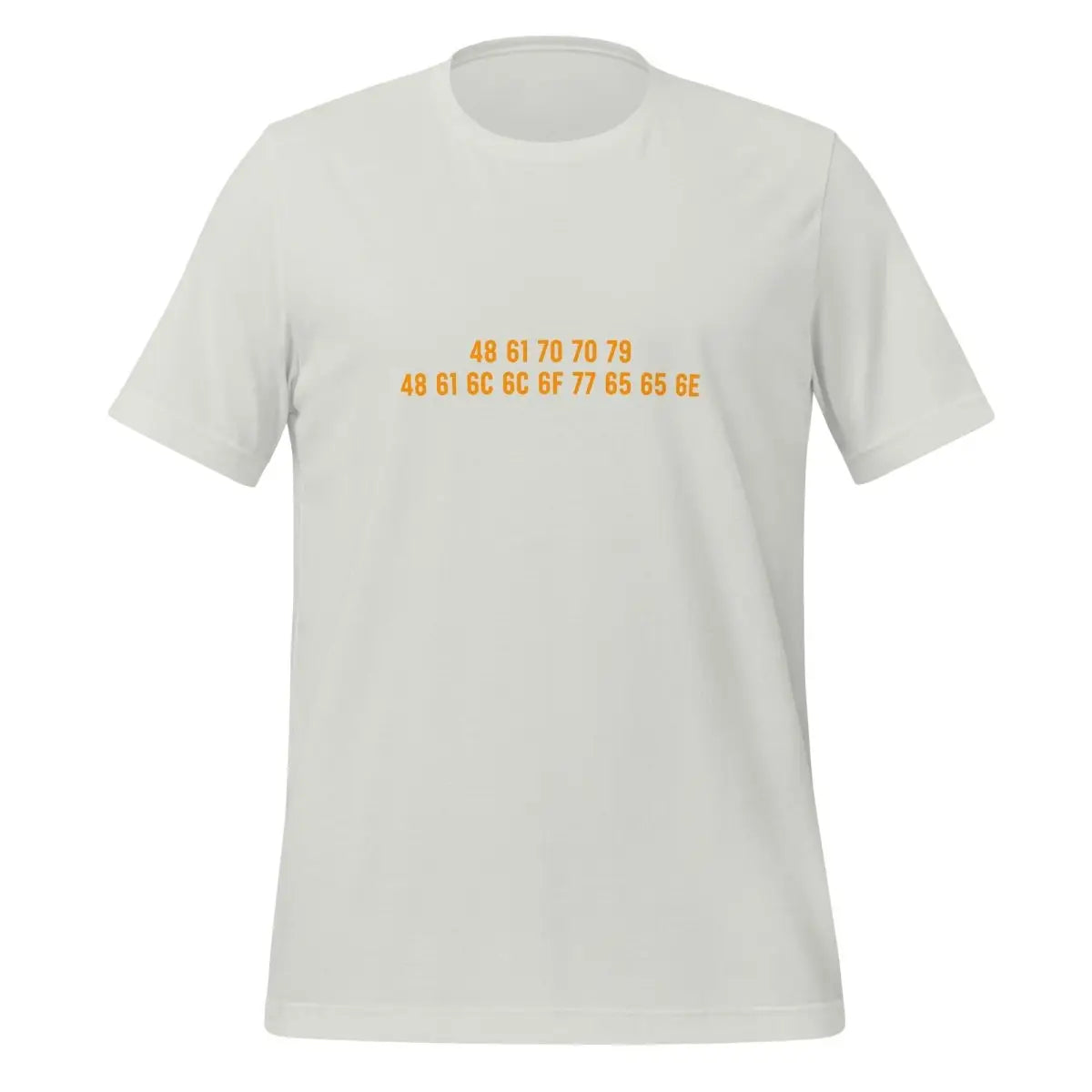 Happy Halloween HEX ASCII T-Shirt (unisex) 🎃 - Silver / M