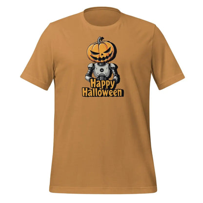 Happy Halloween Robot with Pumpkin Head T-Shirt 2 (unisex) 🎃 - Toast / M