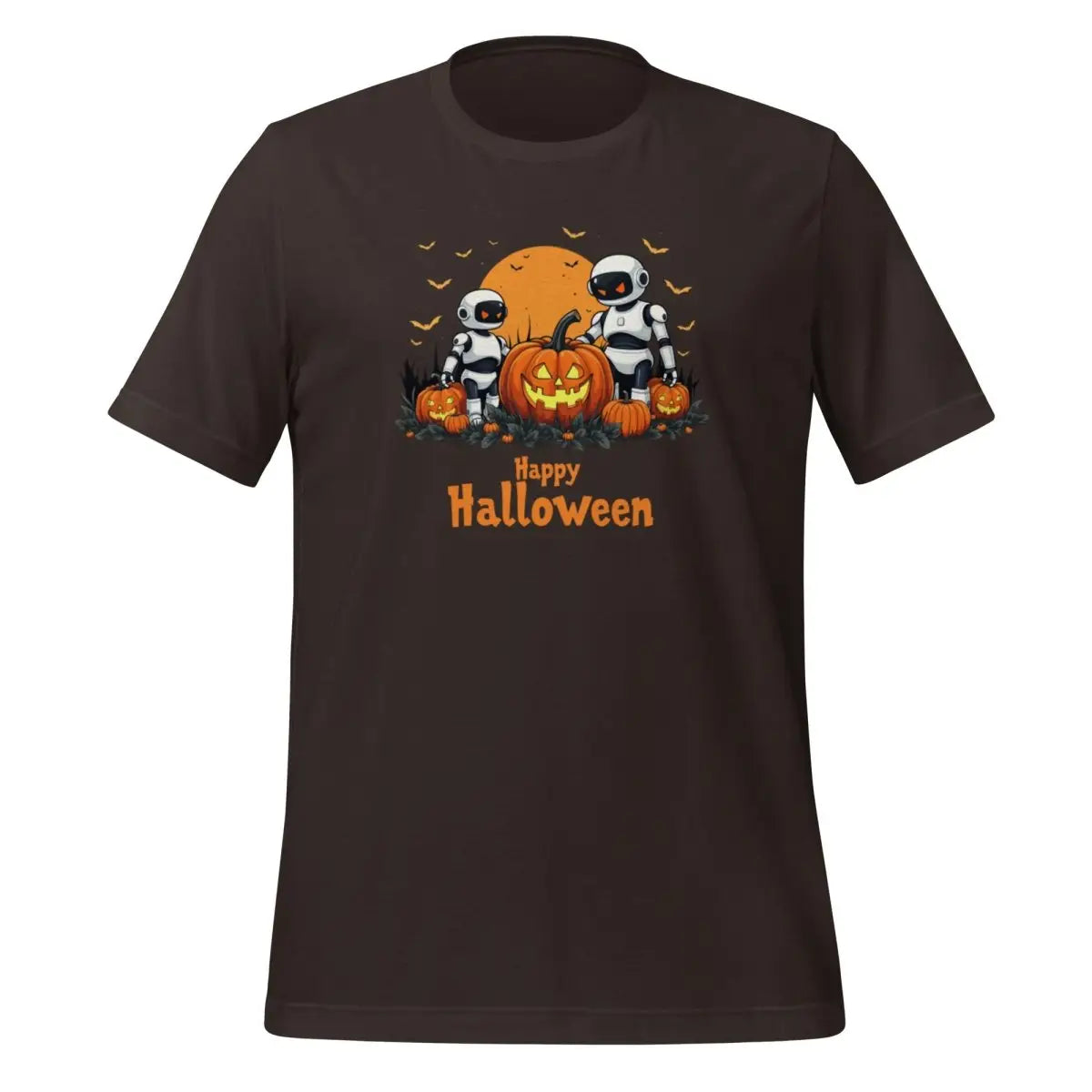 Happy Halloween Robots T-Shirt 3 (unisex) 🎃 - Brown / M