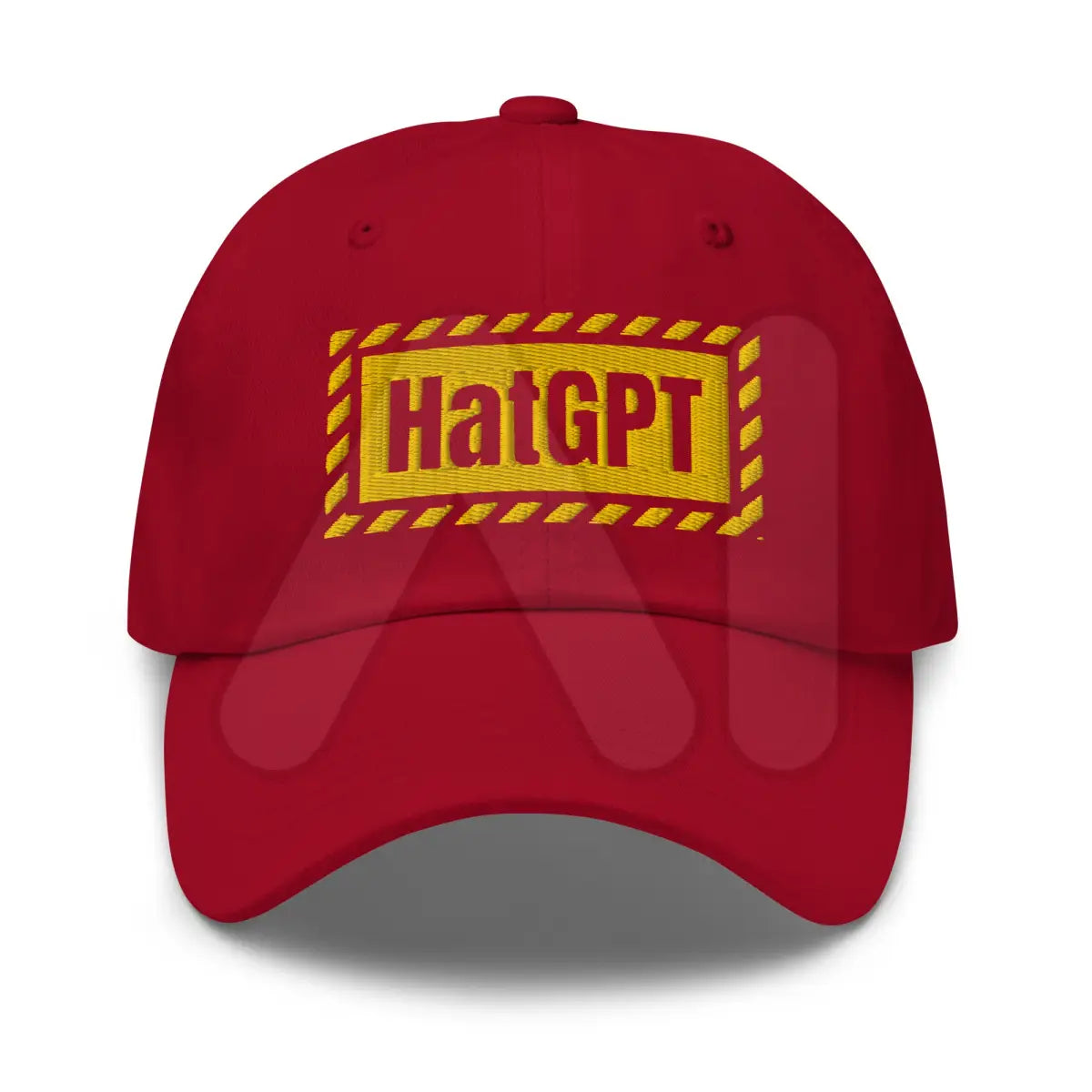 HatGPT Warning Embroidered Cap - Cranberry