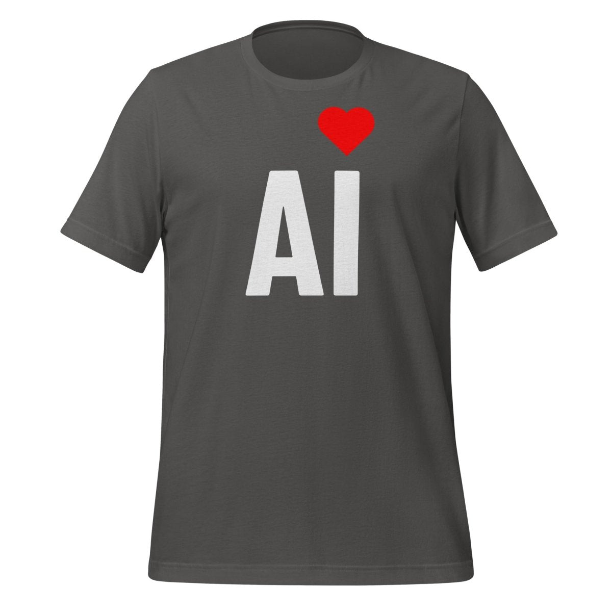 AI Heart T - Shirt (unisex) - Asphalt - AI Store