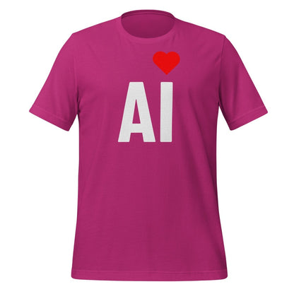 AI Heart T - Shirt (unisex) - Berry - AI Store